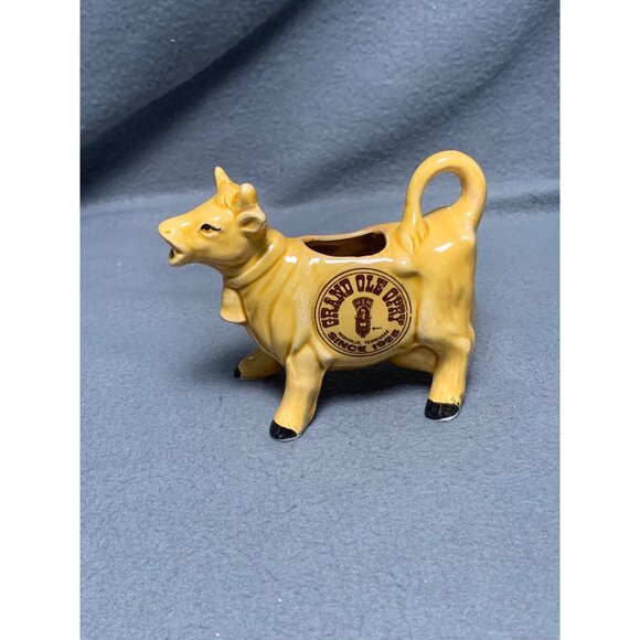 Vintage Grand Ole Opry Ceramic Cow Creamer Collectible Yellow - Picture 10 of 11
